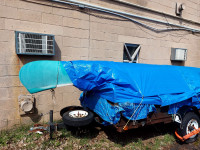 STOLEN!  Have you seen this Utility Trailer and Canoe?