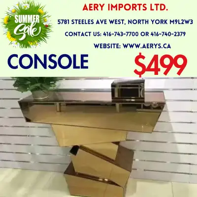 Make Your House Into A Home! Grab amazing deals on our Consoles and Chairs!! Furnish your house with...