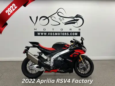 Vos Motors -Financing Available The 2022 Aprilia RSV4 Factory is powered by a 1,099 cc 65° V-4 DOHC,...