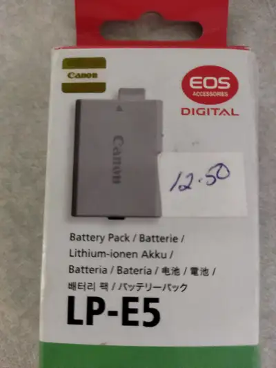 CANON DSLR battery LP-E5. New. Never used. Asking $12.50