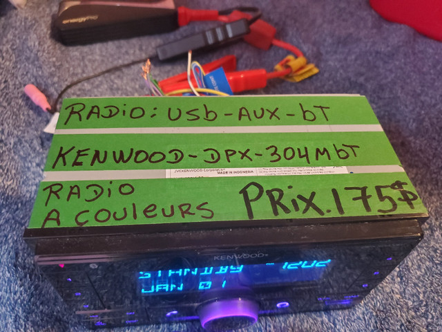 3 radio d'auto double dim marque kenwood et jvc cd usb aux Bt. dans Audio et GPS  à Ville de Montréal - Image 2