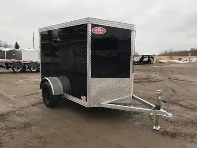 CANADIAN CRAFTSMAN GALVANIZED 5' X 8' SINGLE AXLE ENCLOSED CARGO TRAILER WITH REAR RAMP DOOR! Proudl...
