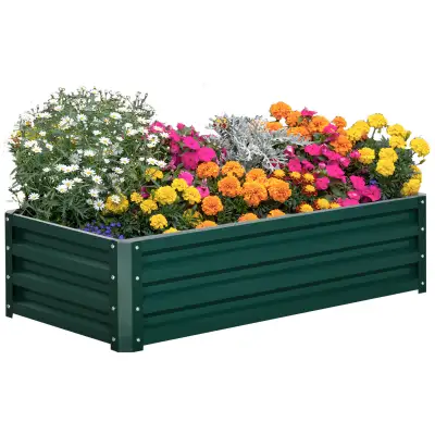 Galvanized Raised Garden Bed, Outdoor Planter Box for Vegetables, View more