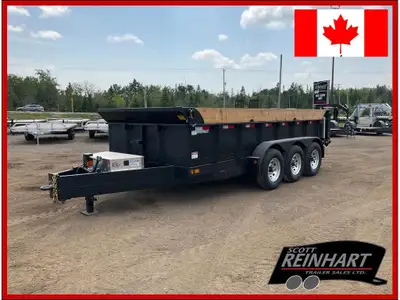2026 Canada Trailers 83x16 10.5 Ton Dump Trailer 22,680LB GVWR, 3 7000LB Axles with Easy Lube Spindl...