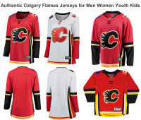 Brand New in Bag w/ TAGS Calgary Flames NHL Jersey for all ages