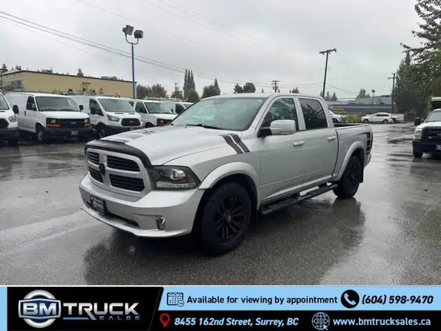 2013 Ram 1500 Sport / Crew Cab / 5'7" Box / 4x4 / Leather in Cars & Trucks in Delta/Surrey/Langley - Image 3