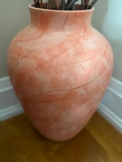 ** Peachy tall vintage vase **, View more