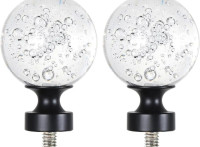 ✔️➡️Wayolte Round Crystal Bubble Ball Curtain Rod Finial for 1 o