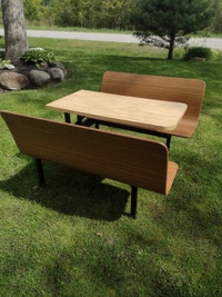 Restaurant table with 2 built in benches Barrie Ontario Preview