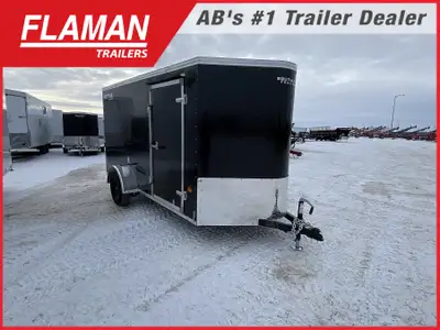 2026 ROYAL 6'X12' +2' V-NOSE ENCLOSED CARGO TRAILER Color: Black (1) 2900lb Lippert Spring Axle Tire...