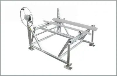 -All-aluminum structure with MIG-pulse welding -Stainless steel bolts and cables -Acetal pulley syst...