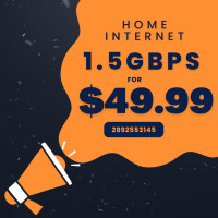 **1.5GBPS HOME INTERNET**HIGH SPEED ROGERS INTERNET**
