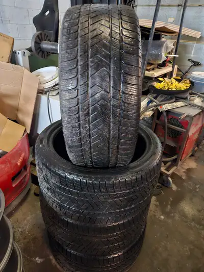 Nice staggered set of Pirelli Scorpion Winter tires. Fronts: 2 x 275/40/21 6/32nd tread remaining Re...