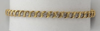 (I-1506) Ladies 14K Yellow Gold Tennis Bracelet