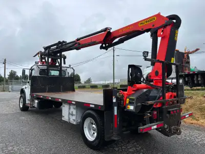 2015 Freightliner M2 - single axle - 19' foot deck - Palfinger 18002-EH drywall crane - remote - 23,...