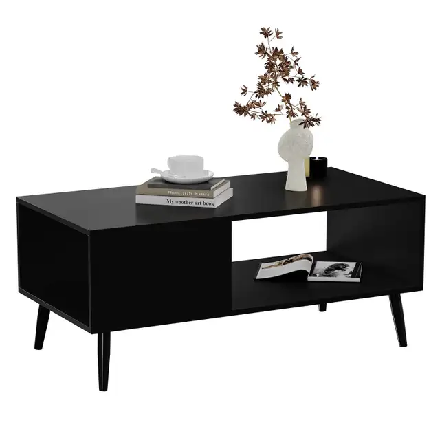 BRAND NEW - Yusong Retro Coffee Table with Storage Organizer... in Coffee Tables in Mississauga / Peel Region - Image 2