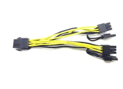 1) 6-pin PCI-E 2 x PCI-E 8 (6+2) GPU Graphic Power Splitter Adapter Cable $8 Connect your power supp...