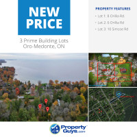 3 Building lots Oro-Medonte with deeded access to Lake Simcoe