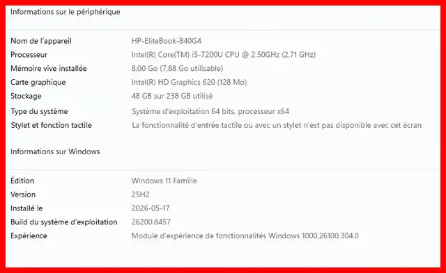 Ordinateur portable HP Elite Book 840G4 - Intel® Core™ i5-7200U in Laptops in Saguenay - Image 6