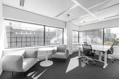 Productive workspace for three that comes with everything taken care of. Make a home for your busine...