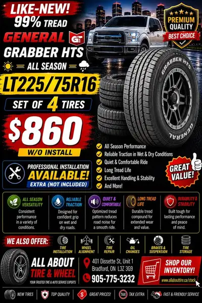 Huge Inventory New & Used Tires In-Stock Looking for high-quality tires without the high price tag?...
