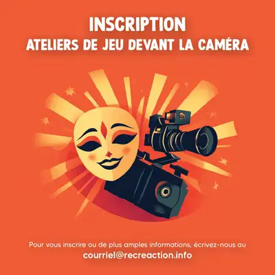 Ateliers de théâtre et jeu devant la caméra, View more