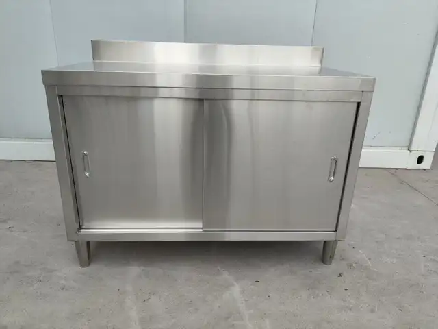 SS SLIDING DOOR BENCH GARAGE AND RESTAURANT PREP TABLE 1218237 in Other in Regina - Image 2