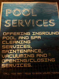 Pool Opening/Closing/Cleaning