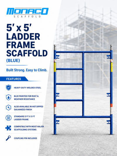 Scaffolding 5'x5' Ladder frames - Blue, View more