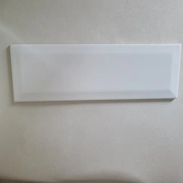 4" × 12" Porcelain Subway Tile, White color