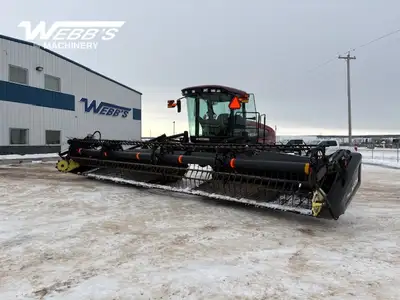 2010 MAC DON M150 SWATHER & D60 HEADER 1,350/1002 Hrs. 30', SK, Transport, Roto Shears, Skid Shoes....