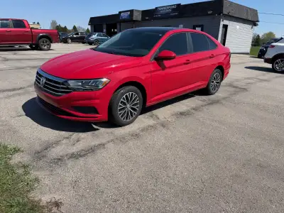 For Sale is a 2019 VW Jetta Highline TOP OF THE LINE!! LOADED This VW is a front wheel drive 1.4L en...