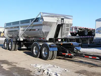 Available 2026-07-14. Gravel, Quad Wagon, Air suspension, Quad axle, Aluminum rims, 4mm 450 Hardox f...