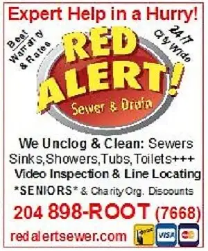 Save on Sewer & Drain Inspection Services Call Red Alert Today!62863241914370124