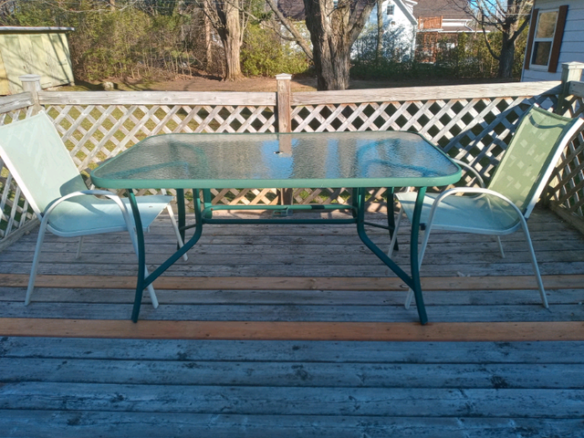 ( $ 100,00 ,TABLE PATIO TERRASSE VERT)  in Patio & Garden Furniture in Granby - Image 5