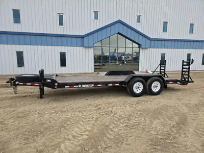 2025 TRAILTECH L280 - 20 FT EQUIPMENT / FLAT DECK / CAR HAULER TRAILER HEAVY DUTY TRAILER! - (2) 800...