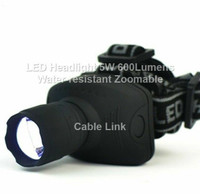 New LED Headlamp 600 Lumens Zoomable 90 degree