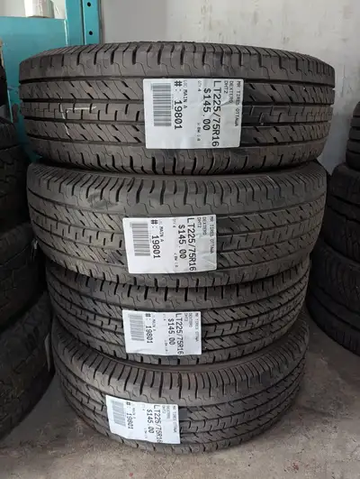 SET OF 4X LT225/75R16 225/75/16 DEXTERO DHT2 (all season ) TAG # 19801 Used tires in excellent Condi...
