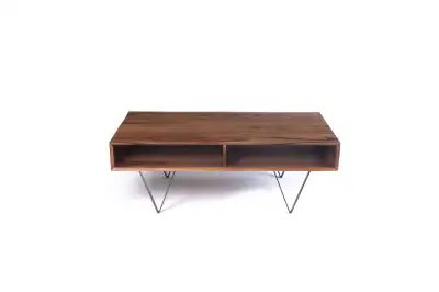 Metric Wooden Coffee Table with Storage Shelves, View more