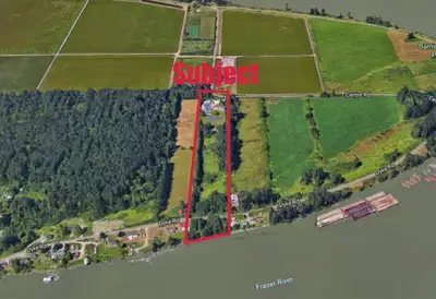 ULTRA RARE Riverfront Oasis on Barnston Island Own 9.87 acres of stunning farmland that boasts direc...