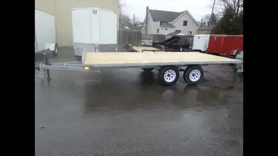 8x16 atv utv deck over galvanized trailer $5499 Tandem axle 2 3500lb with brakes 416-418-2259 FITS H...