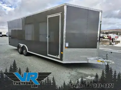 VR Thetford Paiement à partir de $/sem. + TX. 2026 Alcom Stealth 8.5x24- IF Car Hauler v-nose 36'' p...