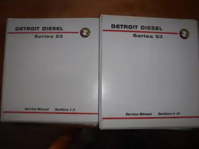 Two Complete service manuals for 53 serries Detroit engines;$300 for both;IF INTERESTED CALLS ONLY 5...