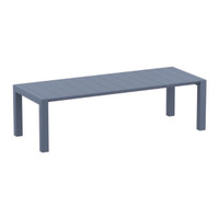 Vegas XL Dining Table 102 inch to 118 inch table Dark Gray