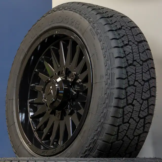 NEW 18" Armed HOSTILE GLOSS BLACK rims & NEW ALL-TERRAIN TIRES in Tires & Rims in Penticton - Image 3