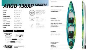 Argo 136xp tandem kayaks instock now in Barrie- 2 colours!! in Canoes, Kayaks & Paddles in Barrie