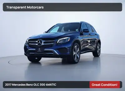 Transparent Motorcars is pleased to offer this beautiful 2017 Mercedes-Benz GLC300 4MATIC With 101,7...