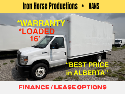 LEASING AVAILABLE, 2024 FORD E450 16'CUBE VAN W/ Walk through door, Auto, Clean White Exterior with...