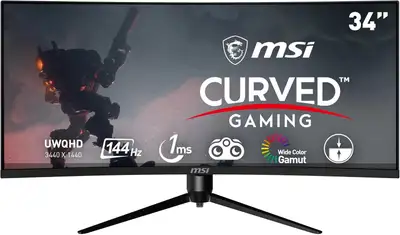 MSI Optix MAG342CQR 1500R Curvature 21:9 Aspect Ratio Narrow 34", View more