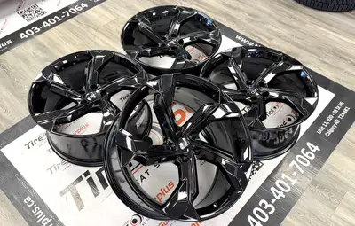 Replica Audi A65 Gloss Black Wheels Fits Audi Q7, Q8 SUVs -Wheel Size: 21x9.5J -Bolt Pattern: 5x112...